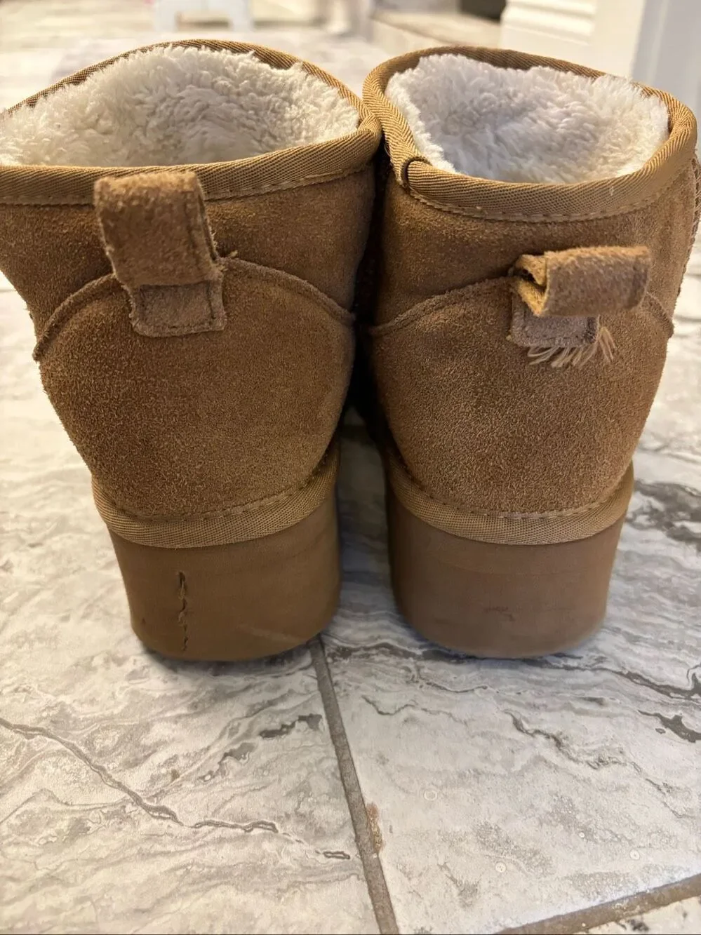 Project Cloud 100% Genuine Suede Leather platform Ankle Boots, Sz 7.5 $75